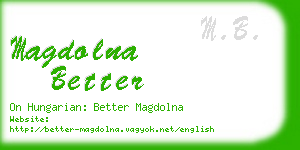 magdolna better business card